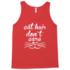 cat hair don't care cute crazy cat Tank Top
