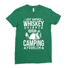 love whiskey and camping! Ladies Fitted T-Shirt