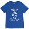 shoot like a girl V-Neck Tee