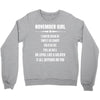 Super November Girl Crewneck Sweatshirt