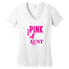 I Wear Grey For My Aunt (Brain Cancer Awareness) Women's V-Neck T-Shirt