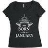 the best teachers are born in january Women's Triblend Scoop T-shirt