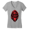kong gorilla Women's V-Neck T-Shirt