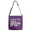 original blood type ipa positive craft beer Adjustable Strap Totes
