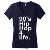 90's hip hop music Women's V-Neck T-Shirt