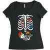 Christmas Skeleton mom and baby maternity Women's Triblend Scoop T-shirt