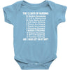 12 days of nursing Baby Bodysuit