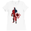 captain america flag abstract Ladies Fitted T-Shirt