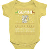 gemini christmas ugly sweater Baby Onesie