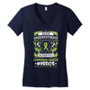 Never Underestimate The Strength Of A Lymphoma Cancer Warrior Women's V-Neck T-Shirt