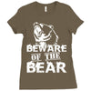 Beware Of The Bear Ladies Fitted T-Shirt
