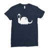apatosaurus white Ladies Fitted T-Shirt