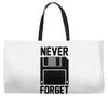 never forget floppy disk Weekender Totes