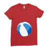 Blue Beachball Baby Boy Ladies Fitted T-Shirt