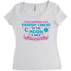 I Love Someone with Thyroid Cancer to The Moon and Back to Infinity Women's Triblend Scoop T-shirt