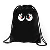 rude christmas pudding Drawstring Bags