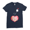 Mom and Baby are Connected to the Heart Ladies Fitted T-Shirt