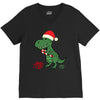 christmas dinosaur V-Neck Tee