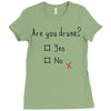 Are You Drunk? Yes or No Ladies Fitted T-Shirt