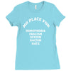 no place for homophobia sexism racism hate Ladies Fitted T-Shirt
