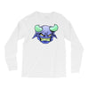 blue monster with horns Long Sleeve Shirts