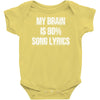 my brain is 80% song lyrics Baby Onesie