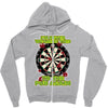 funny darts i'm never wearing, ideal gift or birthday present. Zipper Hoodie