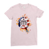 American Flag Q Fire Ladies Fitted T-Shirt