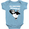5 Percent Unicorn 95 Percent Ninja Baby Bodysuit