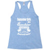 september girls are sunshine mixed with a little hurricane Racerback Tank