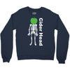ciderhead cider drinking skeleton and apple Crewneck Sweatshirt