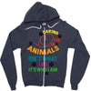 caring for animals isn't what i do it's who i am Zipper Hoodie