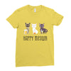 happy meowr Ladies Fitted T-Shirt