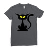 black cat Ladies Fitted T-Shirt