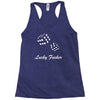 lucky fuers dice Racerback Tank