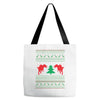 ugly sweater dinosour Tote Bags