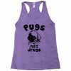 pugs not drugs Racerback Tank