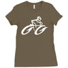 cyclist road bike biking Ladies Fitted T-Shirt