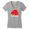 bad bull (2) Women's V-Neck T-Shirt