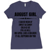 Super August Girl Ladies Fitted T-Shirt