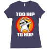 too hip to hop dabbing bunny easter Ladies Fitted T-Shirt