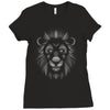 lion face lines Ladies Fitted T-Shirt