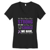 we don't know how strong we are until being strong is the only choice Women's V-Neck T-Shirt
