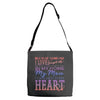 my mom is in heaven forever Adjustable Strap Totes