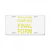 final form License Plate