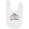 Dear Parents Tag You're It Love Teachers Women's Baby Bibs