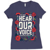 Women's March Hear Our Voice Ladies Fitted T-Shirt