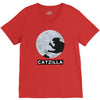 Catzilla V-Neck Tee