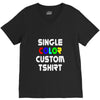single color custom t shirt V-Neck Tee