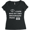 i come with music Women's Triblend Scoop T-shirt